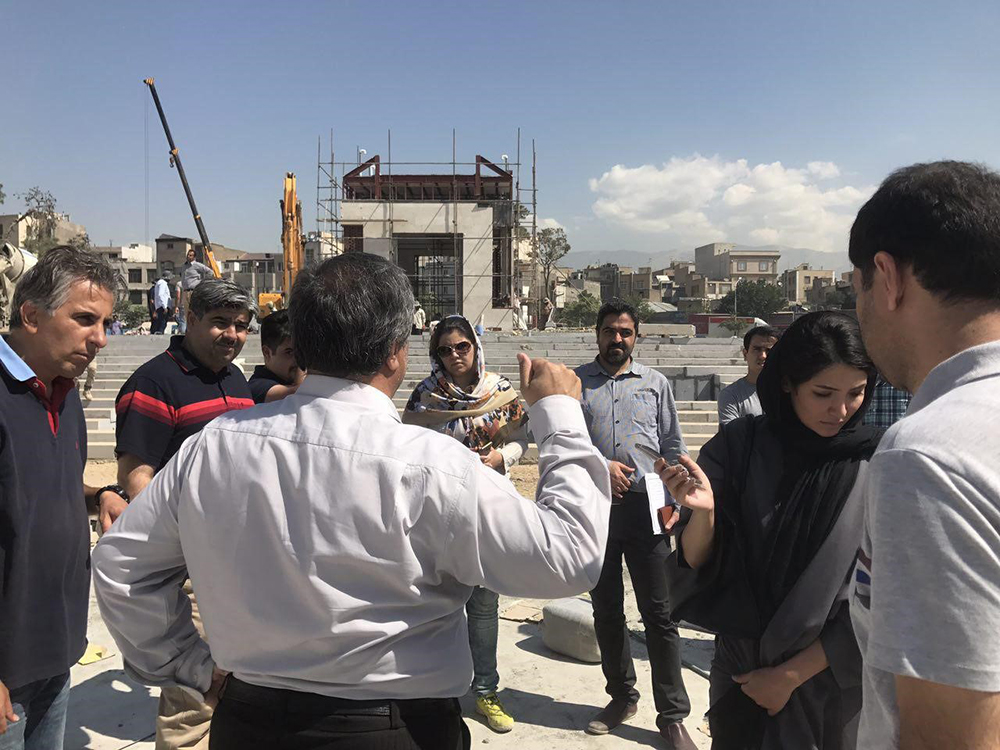 گزارش بازدید از کارگاه پروژه باغ ایرانی خیابان دامپزشکی